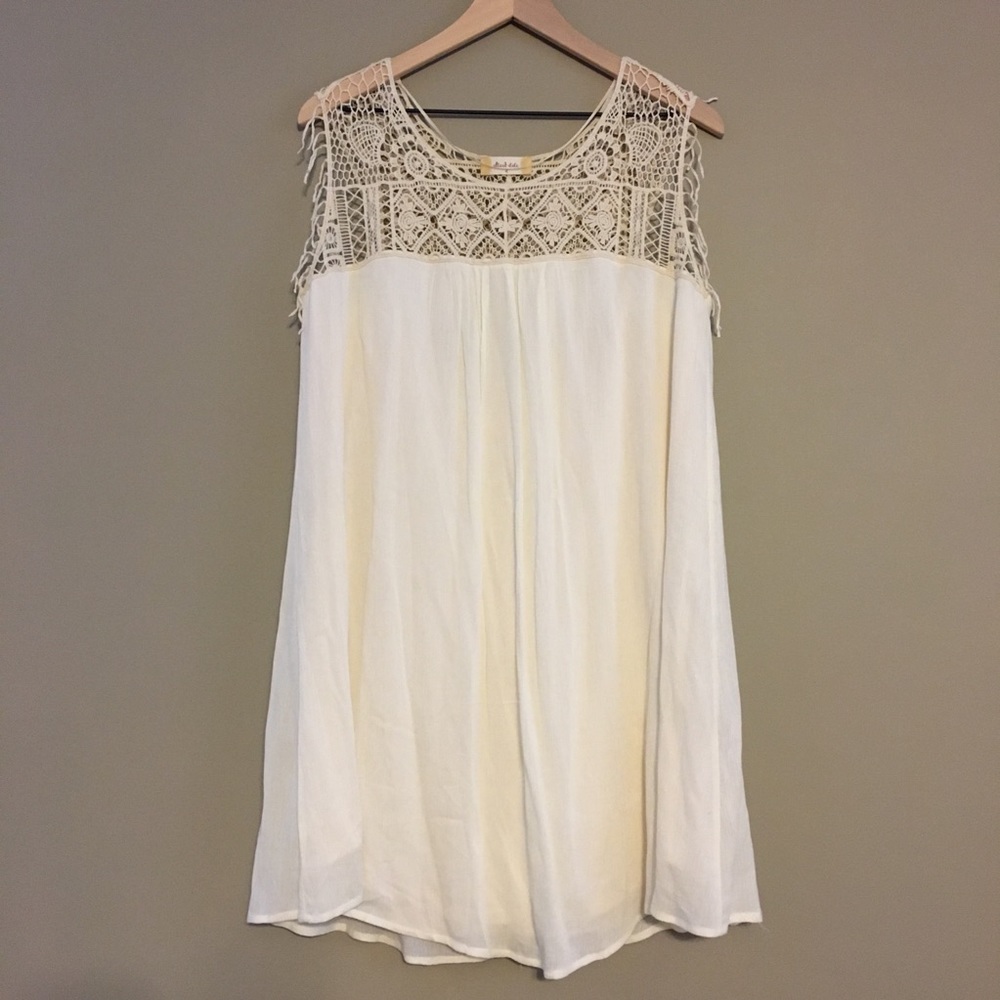 NWOT Altar’d State Herbal Crochet Dress - Ivory/L